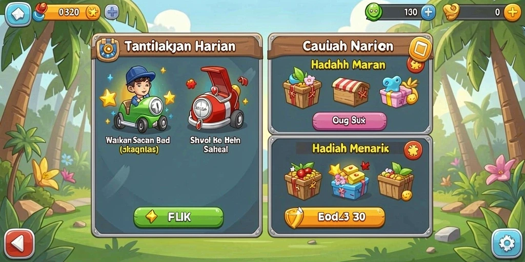 Tangkapan layar mendemonstrasikan event turnamen yang sedang berlangsung.